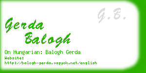 gerda balogh business card